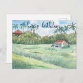 Waterverf Kaarten voor hem, waterverf velden (Voorkant / Achterkant)