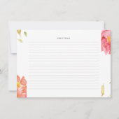 Waterverf Kaarten voor het ontvangen van Vrijgezel (Achterkant)