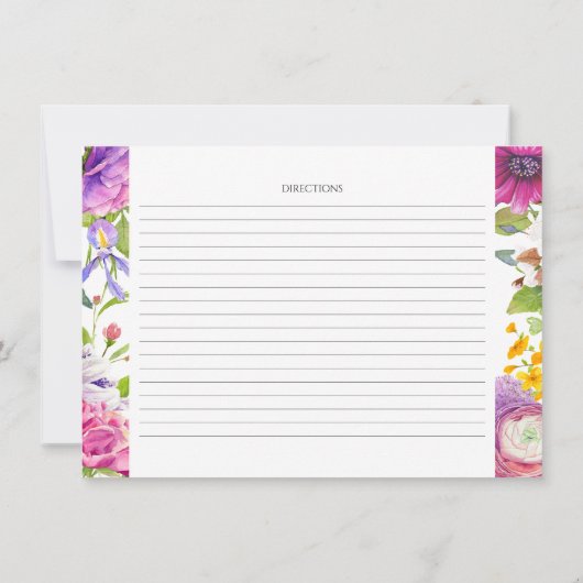 Waterverf Kaarten voor het ontvangen van Vrijgezel (Achterkant)