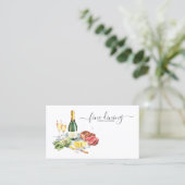 Waterverf Kaas Catering Std ID813 Visitekaartje (Staand voorkant)