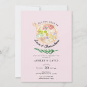 Waterverf kaasplank | VRIJGEZELLENFEEST WATERVERF Kaart (Voorkant)