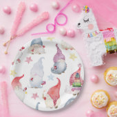 Waterverf kabouters papieren bordje (Feest)