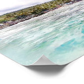 Waterverf Kahalu'u Bay Kona Hawaii Ocean Poster (Hoek)