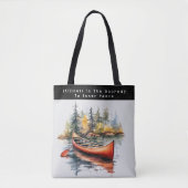 Waterverf kajak op het meer tote bag (Voorkant)