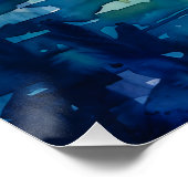Waterverf Kajak schilderij Perfect Poster (Hoek)