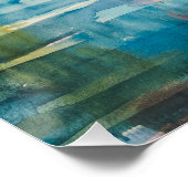 Waterverf Kajak schilderij Perfect Poster (Hoek)