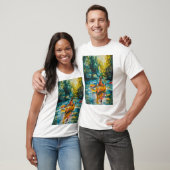 Waterverf Kajak schilderij T-shirt (Unisex)