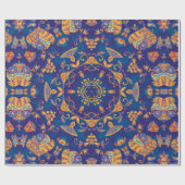 Waterverf kaleidoscoop mandala. Oriënt Cadeaupapier (Vlak)