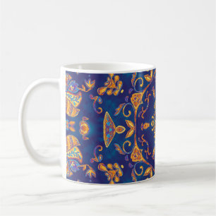 Waterverf Kaleidoscoop Mandala Oriental Design. Koffiemok