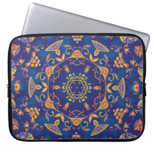 Waterverf Kaleidoscoop Mandala Oriental Design. Laptop Sleeve