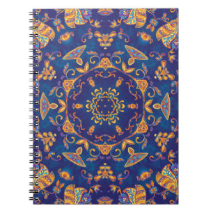 Waterverf Kaleidoscoop Mandala Oriental Design. Notitieboek