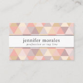 Waterverf kaleidoscoop Roze crème Mauve Grey Visitekaartje (Voorkant)