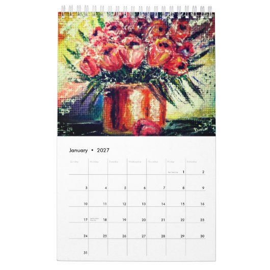 Waterverf Kalender Art Painting (Jan 2027)
