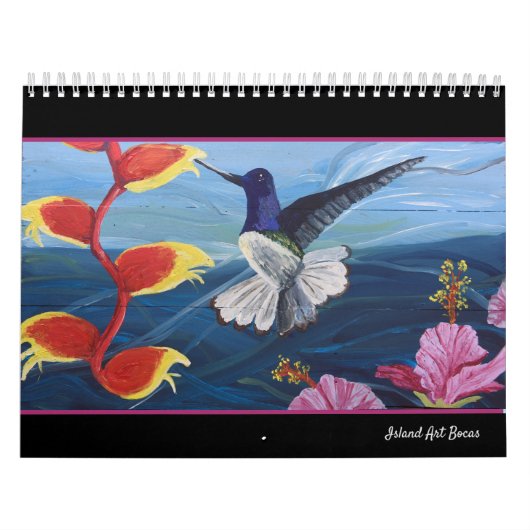 Waterverf kalender per eiland Art Bocas (Hoes)