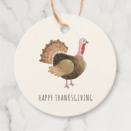 Waterverf kalkoen Thanksgiving Bedankjes Labels