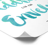 Waterverf kalligrafie adres en envelopteken poster (Hoek)