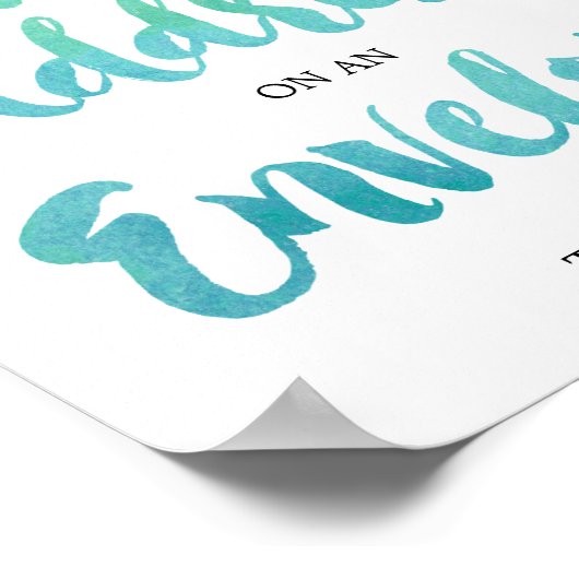 Waterverf kalligrafie adres en envelopteken poster (Hoek)