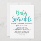 Waterverf Kalligrafie Baby Spetterfeest Kaart (Voorkant)