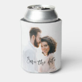 Waterverf kalligrafie Bewaar de datum Blikjeskoeler (Blikje Achterkant)