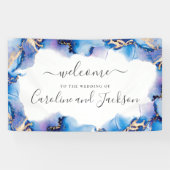 Waterverf kalligrafie bruiloft welkom banner (Horizontaal)