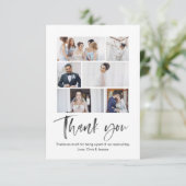 Waterverf kalligrafie dank u kaart (Staand voorkant)
