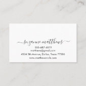 Waterverf kalligrafie Fotografie Fotograaf Visitekaartje (Achterkant)