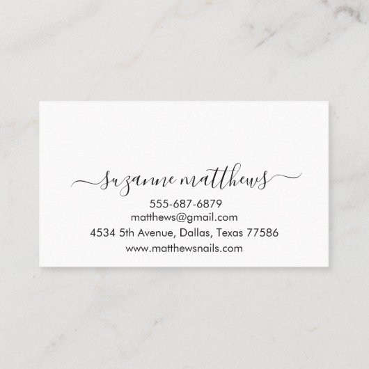 Waterverf kalligrafie Fotografie Fotograaf Visitekaartje (Achterkant)