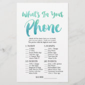 Waterverf kalligrafie raad het juiste prijsspel (Achterkant)