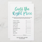 Waterverf kalligrafie raad het juiste prijsspel (Voorkant / Achterkant)