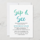 Waterverf kalligrafie Sip en Zie Kaart (Voorkant)