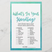Waterverf kalligrafie Wat zit er in je handtas? Flyer (Achterkant)