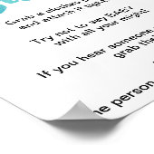 Waterverf kalligrafie Zeg geen Baby Poster (Hoek)