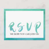 Waterverf kalligrafiemelk menu Keuze RSVP (Voorkant)