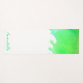 Waterverf kalme groene levendige energiekunst yogamat (Voorkant (horizontaal))