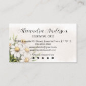 Waterverf Kamille etherische oliën Bloemen Visitekaartje (Achterkant)