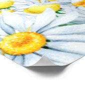 Waterverf kamille. Welkom bij Floral bruiloft Poster (Hoek)