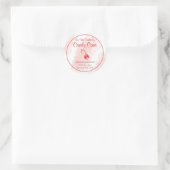 Waterverf Kandenkaarsenlabel Ronde Sticker (Tas)