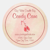 Waterverf Kandenkaarsenlabel Ronde Sticker (Voorkant)