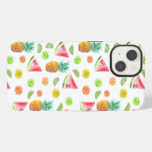 Waterverf Kandij Fruit Patroon iPhone Hoesje (Achterkant horizontaal)