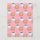 Waterverf Kaneel Bun Gebak Koffie Briefkaart (Voorkant)