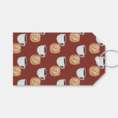 Waterverf Kaneel Bun Gebak Koffie Cadeaulabel (Voorkant (Horizontaal))
