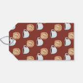 Waterverf Kaneel Bun Gebak Koffie Cadeaulabel (Achterkant Horizontaal)