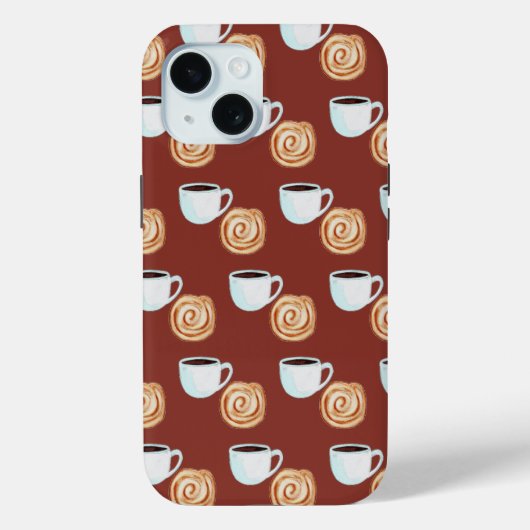Waterverf Kaneel Bun Gebak Koffie Case-Mate iPhone Case (Achterkant)