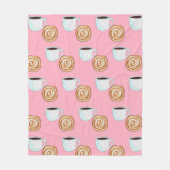 Waterverf Kaneel Bun Gebak Koffie Fleece Deken (Voorkant)