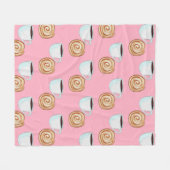 Waterverf Kaneel Bun Gebak Koffie Fleece Deken (Voorkant (Horizontaal))