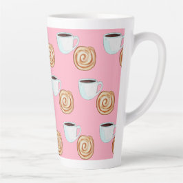 Waterverf Kaneel Bun Gebak Koffie Latte Mok