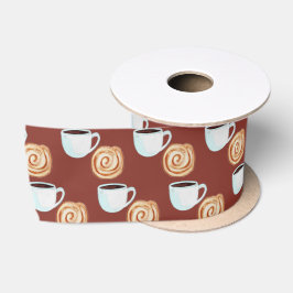 Waterverf Kaneel Bun Gebak Koffie Satijnen Lint