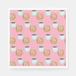 Waterverf Kaneel Bun Gebak Koffie Servet