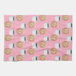 Waterverf Kaneel Bun Gebak Koffie Theedoek