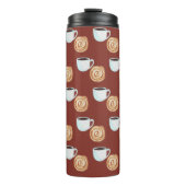 Waterverf Kaneel Bun Gebak Koffie Thermosbeker (Voorkant)
